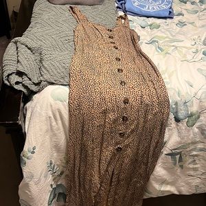 Cheetah button down dress